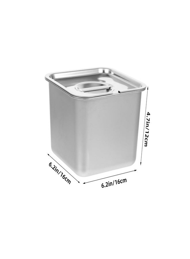 NAMOARLY Stainless Steel Ice Tub Freezer Ice Container Homemade Yogurt Airtight Storage Container Cover - Image 4